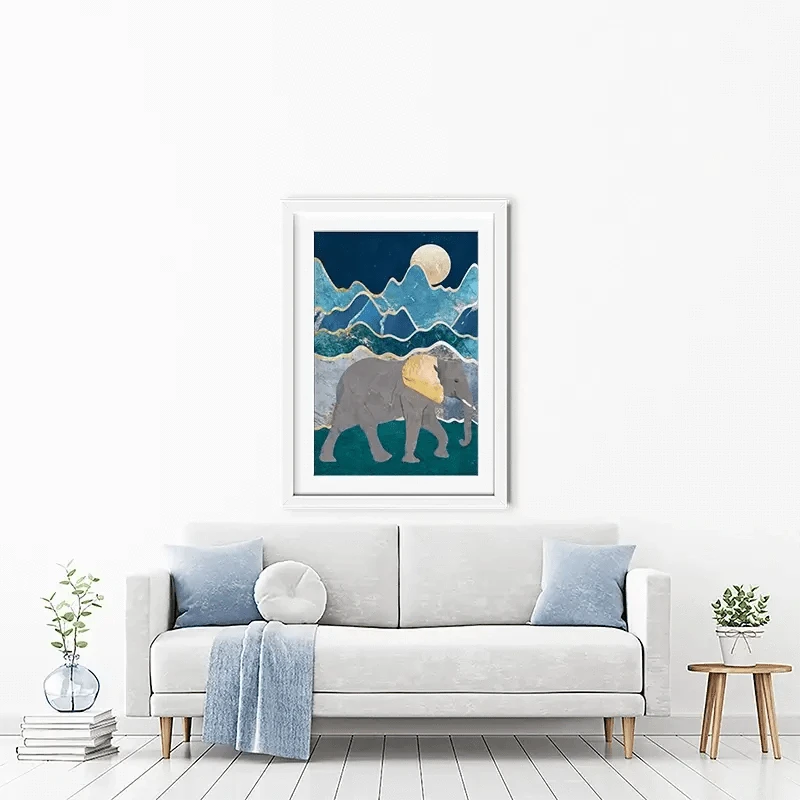 Elephants In The Mountains Framed Art Print Elephants In The Mountains Framed Art Print wall art product Sarah Manovski