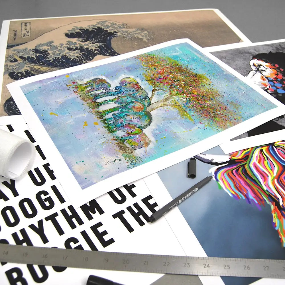 Elephants Under The Tree Art Print Elephants Under The Tree Art Print wall art product Jamie Taylor