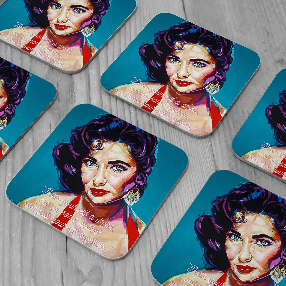 Elizabeth Taylor Coaster Set Elizabeth Taylor Coaster Set wall art product Juliet Stockton