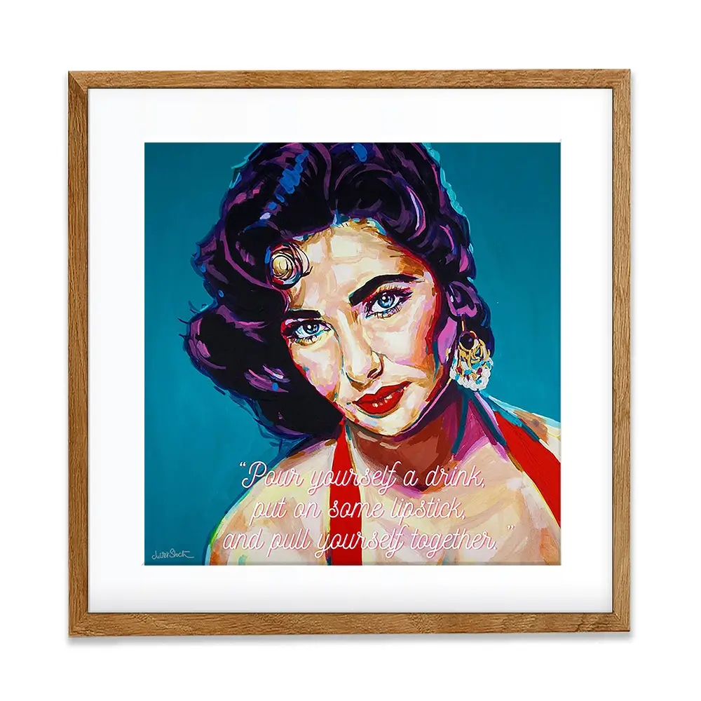 Elizabeth Taylor Square Framed Art Print Elizabeth Taylor Square Framed Art Print wall art product Juliet Stockton