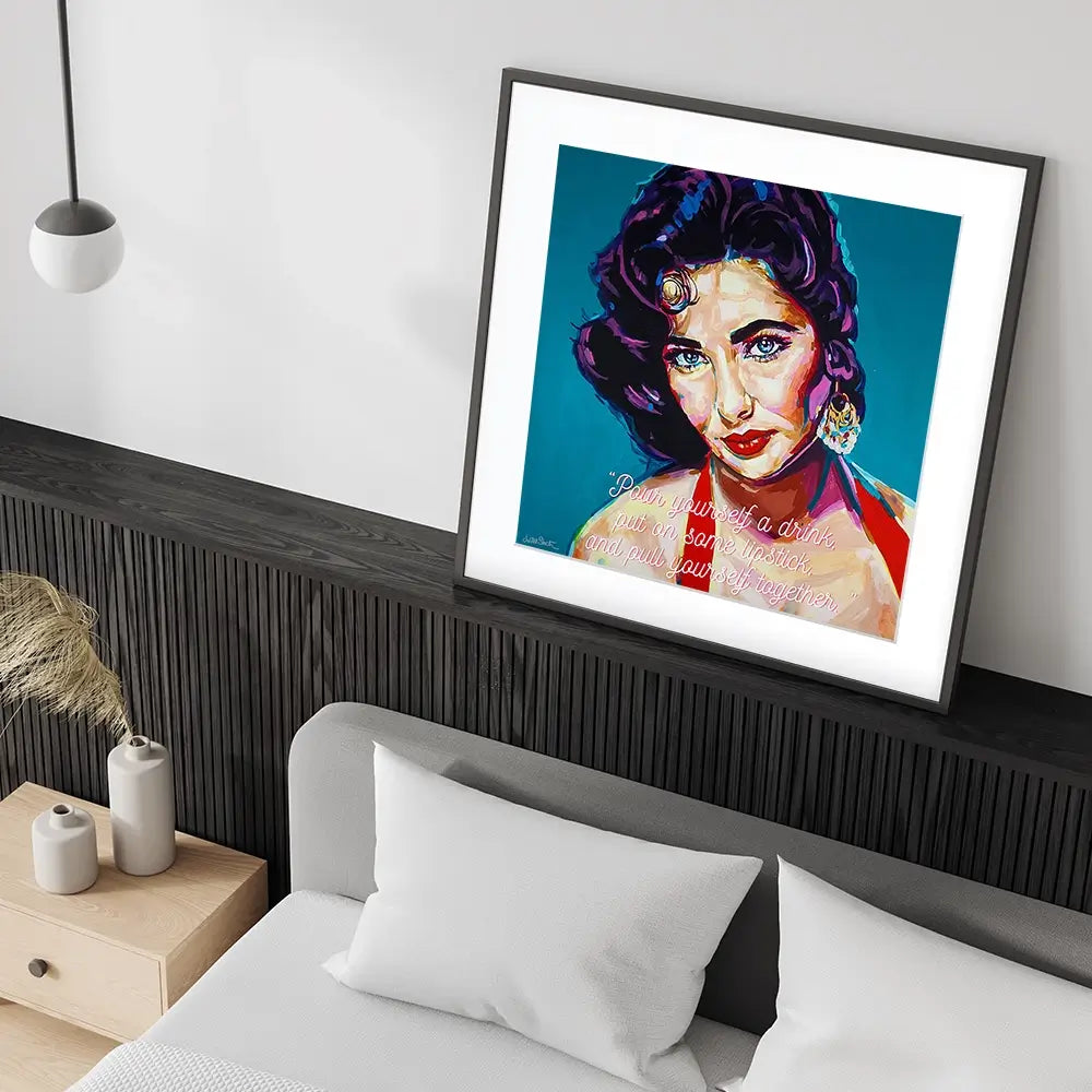 Elizabeth Taylor Square Framed Art Print Elizabeth Taylor Square Framed Art Print wall art product Juliet Stockton