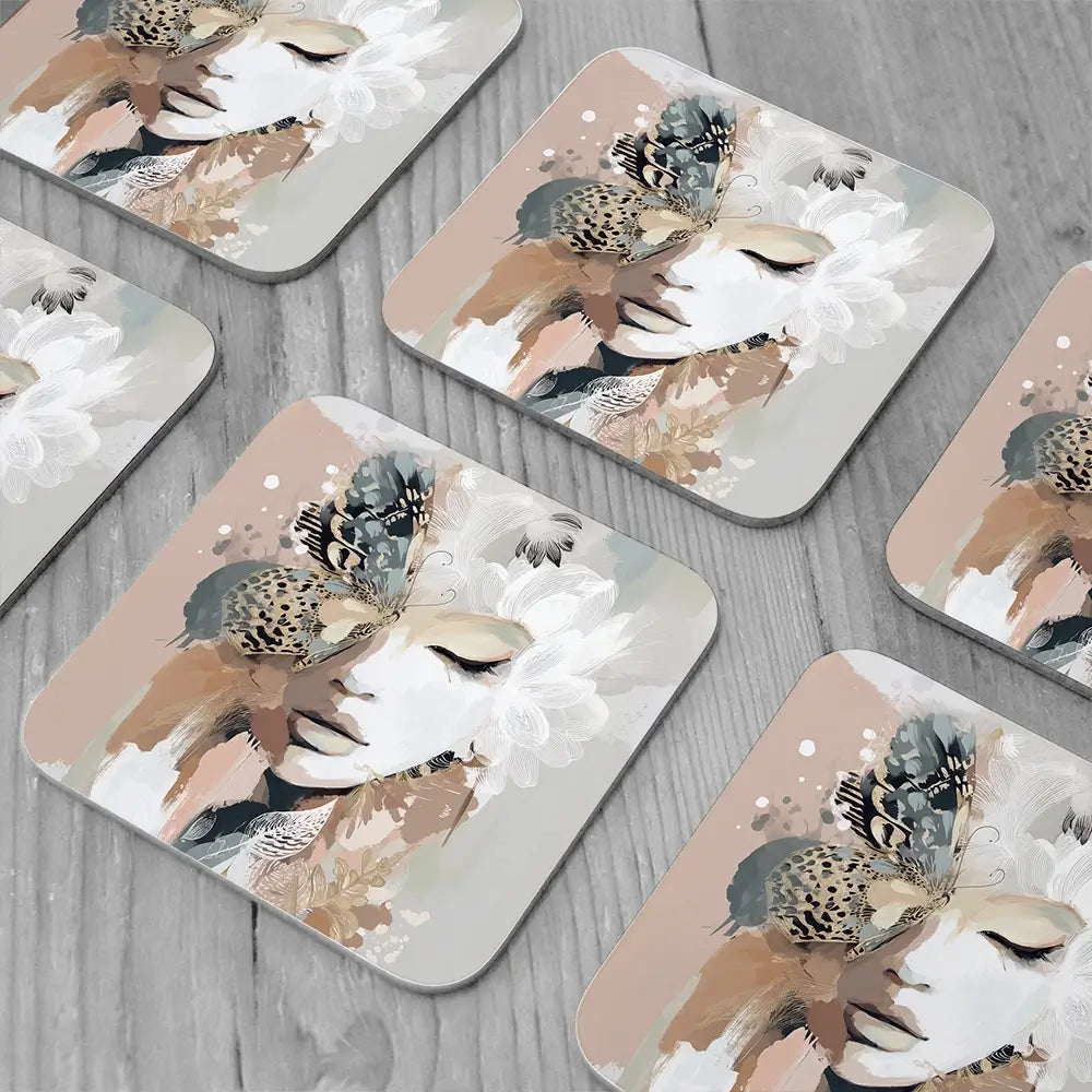 Ellie Bloom Coaster Set Ellie Bloom Coaster Set wall art product Bella Eve