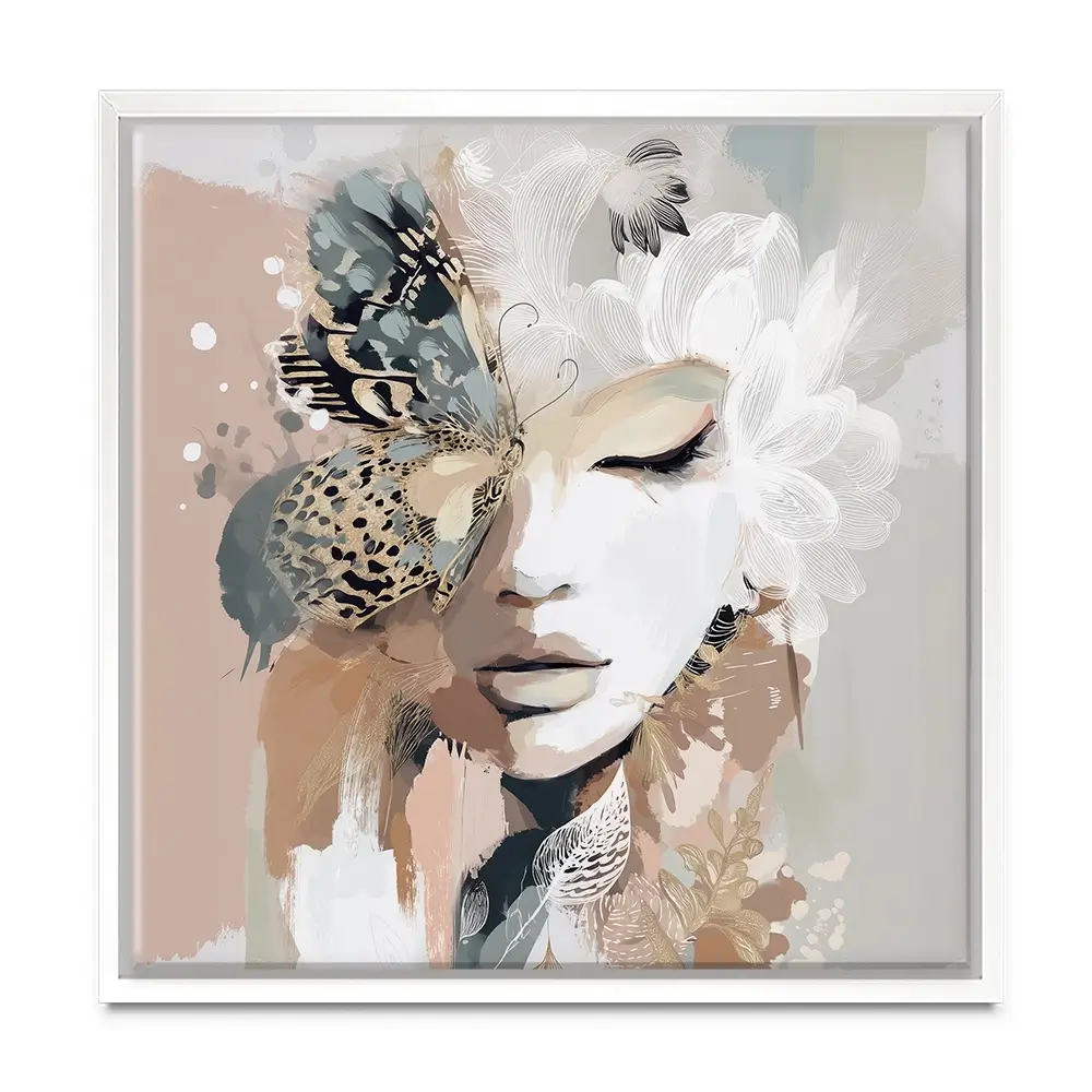 Ellie Bloom Square Canvas Print Ellie Bloom Square Canvas Print wall art product Bella Eve