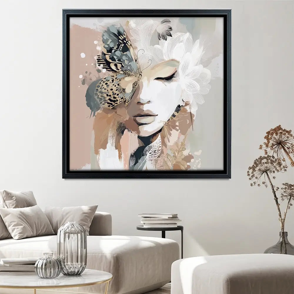 Ellie Bloom Square Canvas Print Ellie Bloom Square Canvas Print wall art product Bella Eve