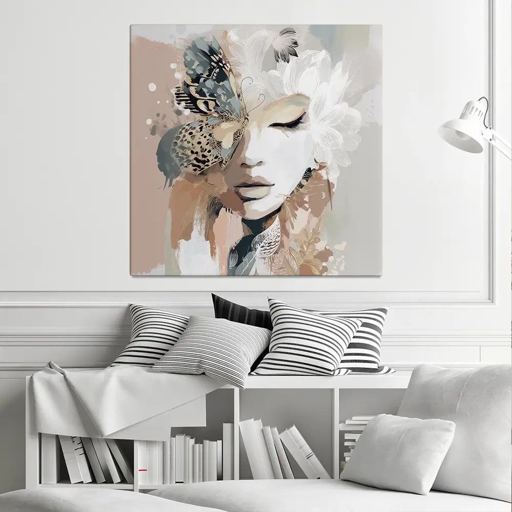 Ellie Bloom Square Canvas Print Ellie Bloom Square Canvas Print wall art product Bella Eve