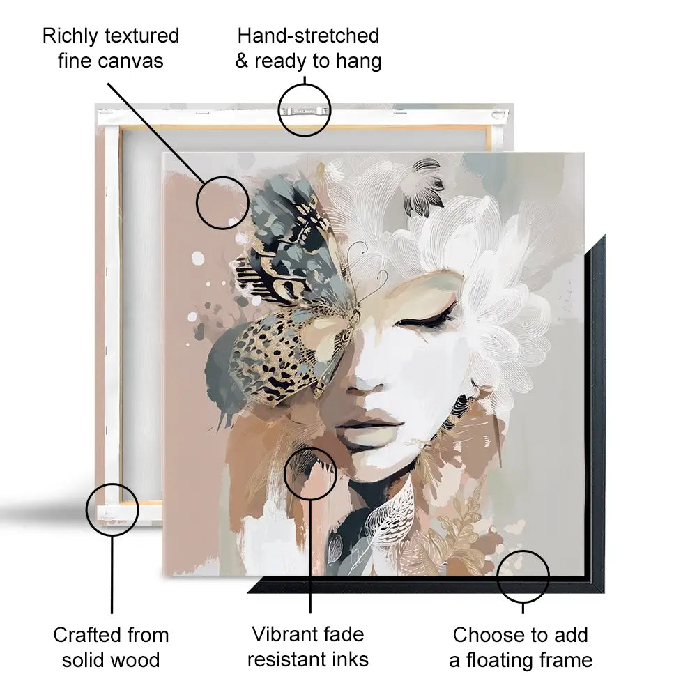 Ellie Bloom Square Canvas Print Ellie Bloom Square Canvas Print wall art product Bella Eve