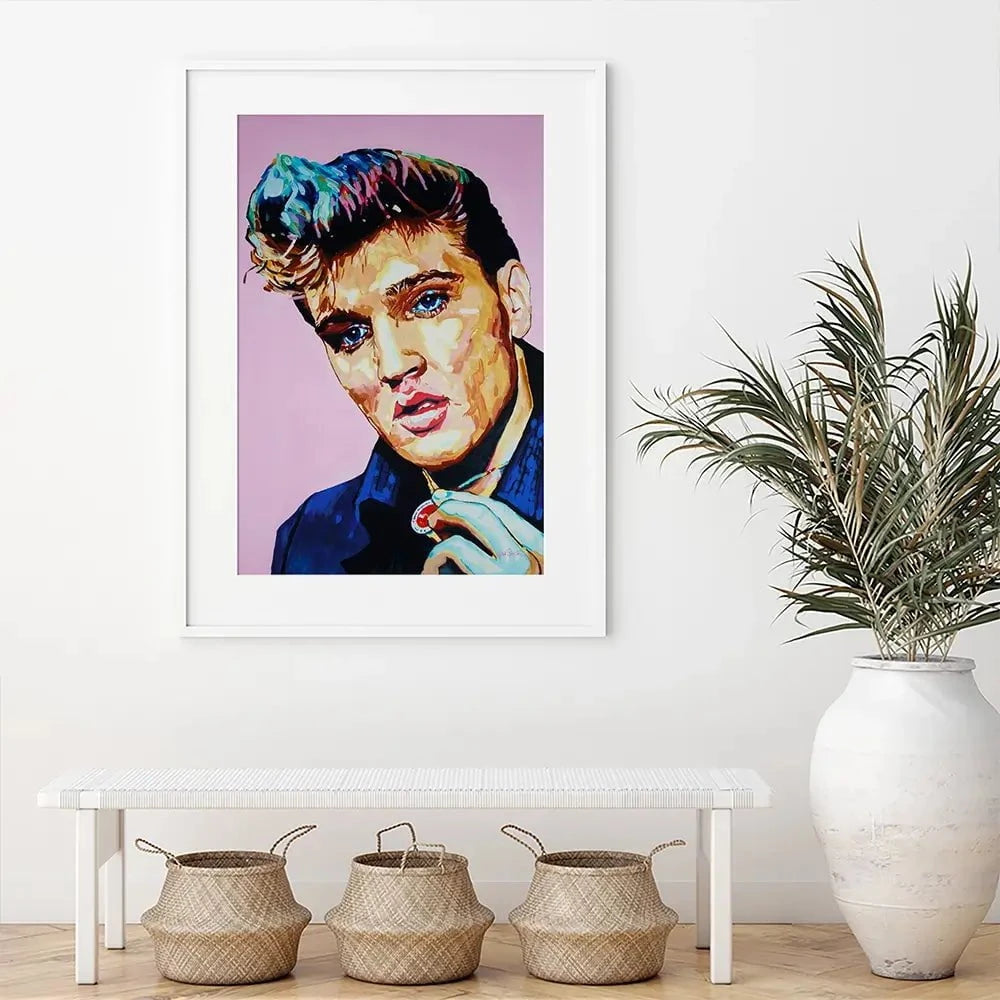 Elvis Framed Art Print Elvis Framed Art Print wall art product Juliet Stockton