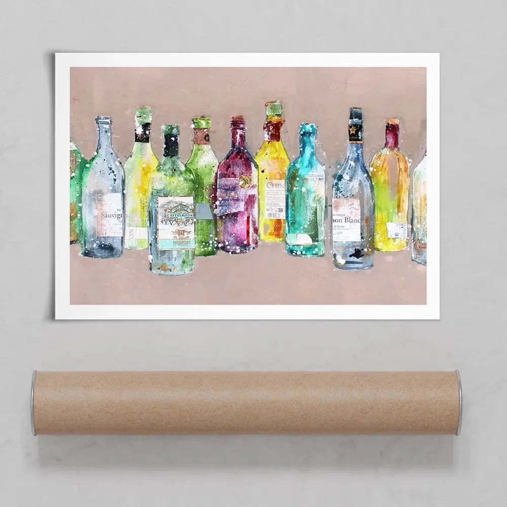 Empty Bottles Art Print Empty Bottles Art Print wall art product Studio Paint-Ing
