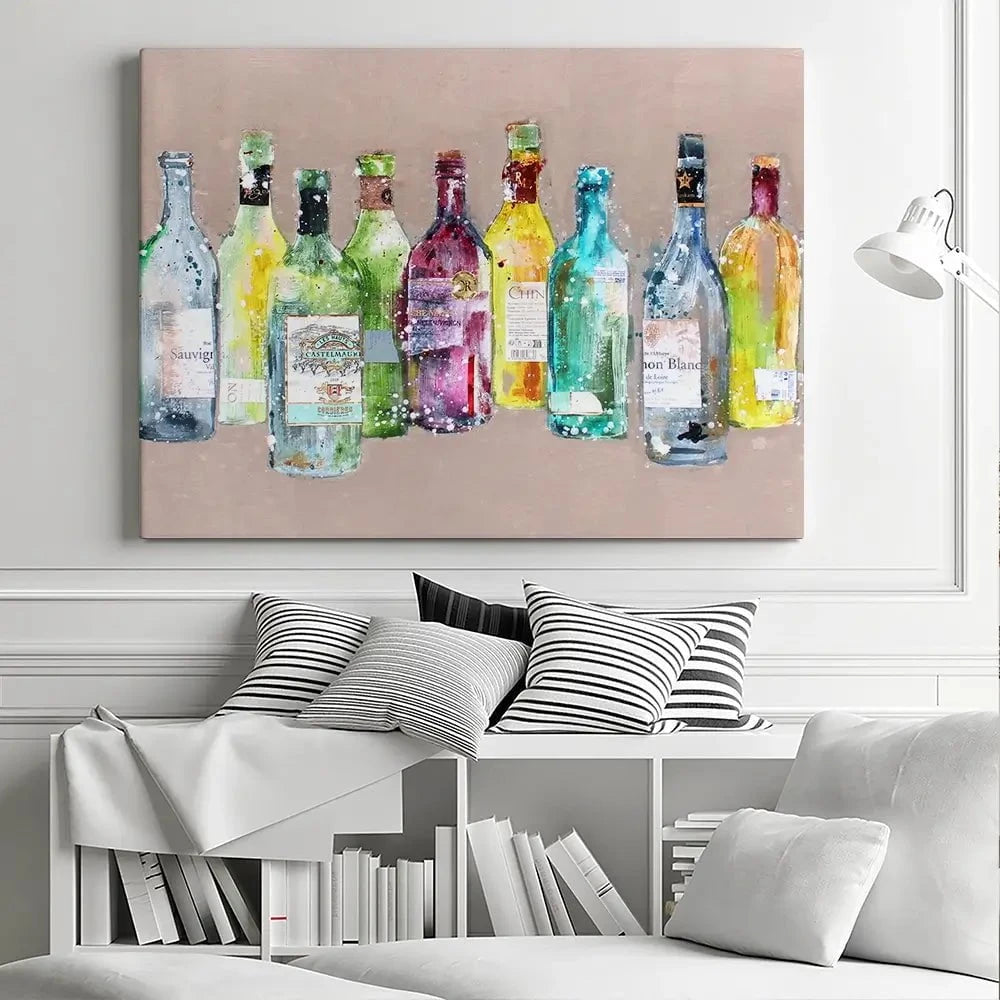 Empty Bottles Canvas Print Empty Bottles Canvas Print wall art product Studio Paint-Ing
