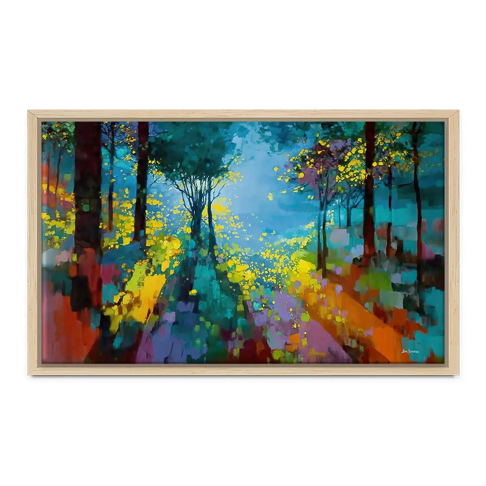 Enchanted Colourful Forest Canvas Print Enchanted Colourful Forest Canvas Print wall art product Leon Devenice