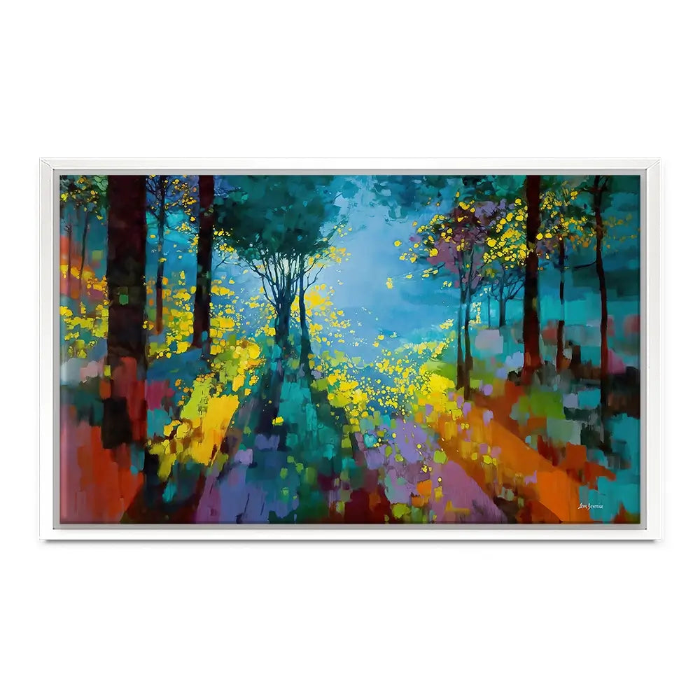 Enchanted Colourful Forest Canvas Print Enchanted Colourful Forest Canvas Print wall art product Leon Devenice