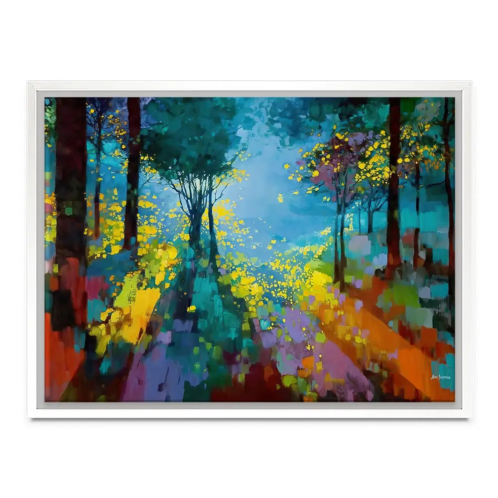 Enchanted Colourful Forest Canvas Print Enchanted Colourful Forest Canvas Print wall art product Leon Devenice