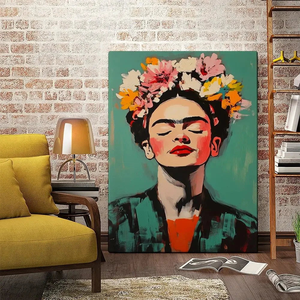 Enjoying Frida Canvas Print Enjoying Frida Canvas Print wall art product Treechild