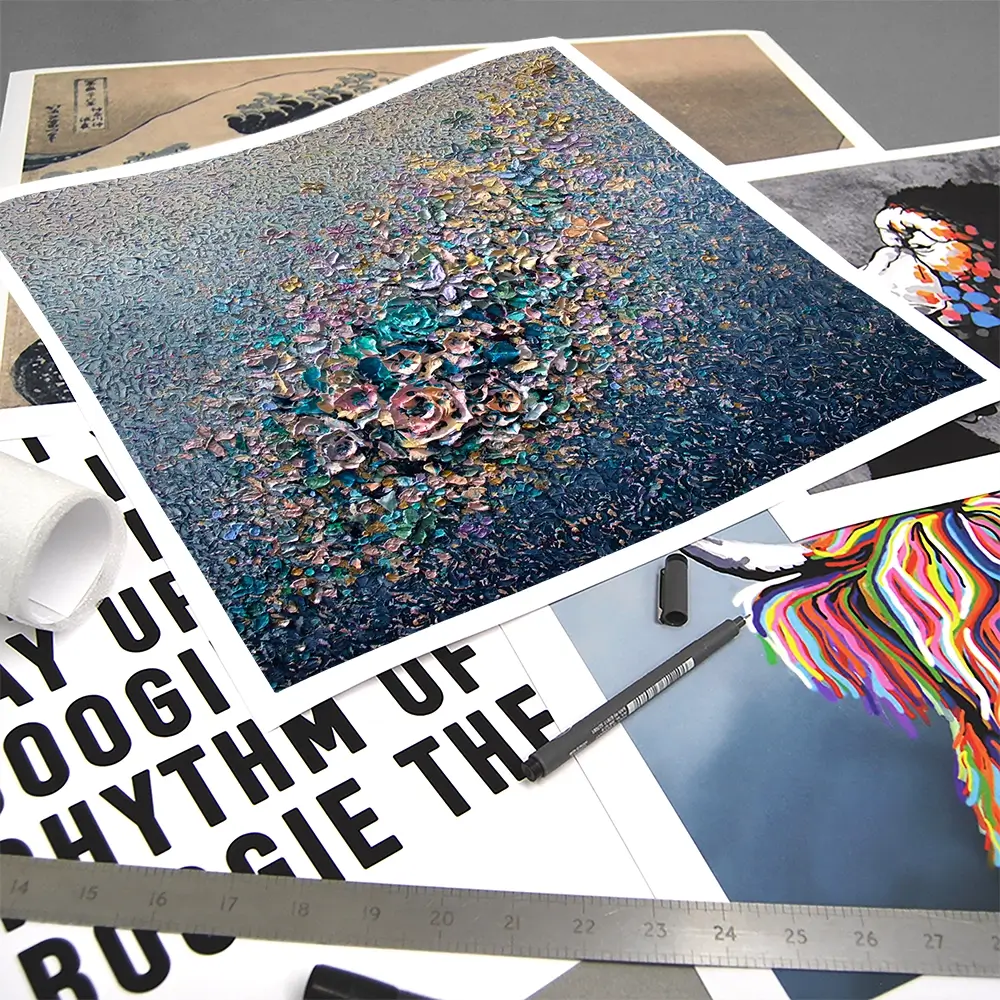 Eternal Bloom Square Art Print Eternal Bloom Square Art Print wall art product Nada Khatib