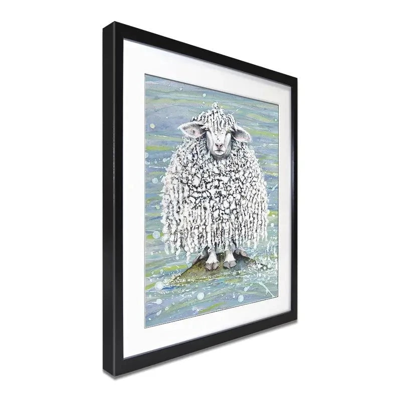 Ethel's Seaside Visit Framed Art Print Ethel's Seaside Visit Framed Art Print wall art product Maggie Vandewalle - Independent