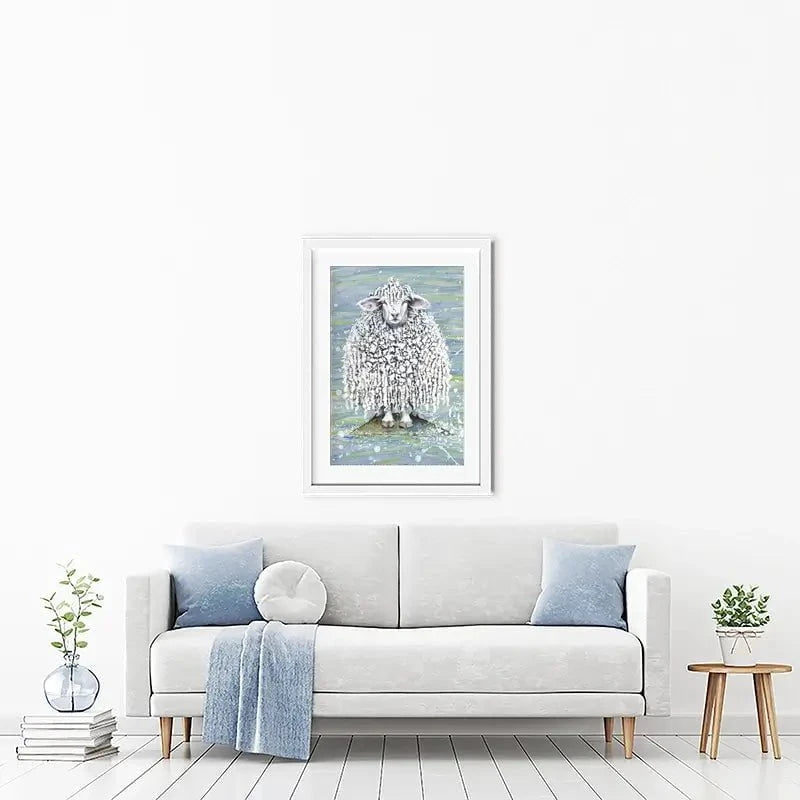 Ethel's Seaside Visit Framed Art Print Ethel's Seaside Visit Framed Art Print wall art product Maggie Vandewalle - Independent