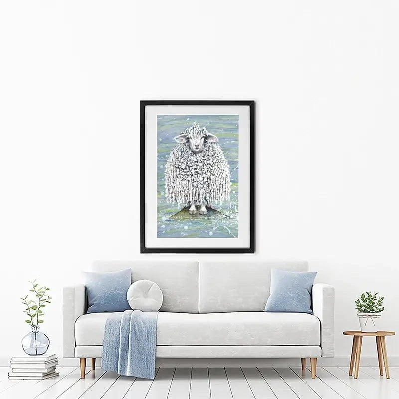 Ethel's Seaside Visit Framed Art Print Ethel's Seaside Visit Framed Art Print wall art product Maggie Vandewalle - Independent