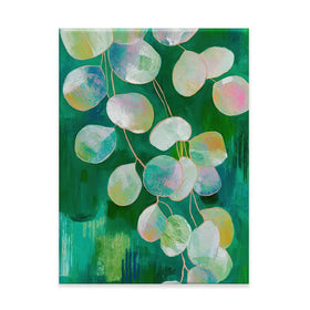 Eucalyptus Leaves On Green Canvas Print Eucalyptus Leaves On Green Canvas Print wall art product Chromatic Storm Studio