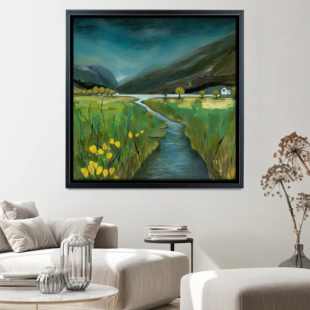 Evening Light Buttermere Square Canvas Print Evening Light Buttermere Square Canvas Print wall art product Karen Sutton