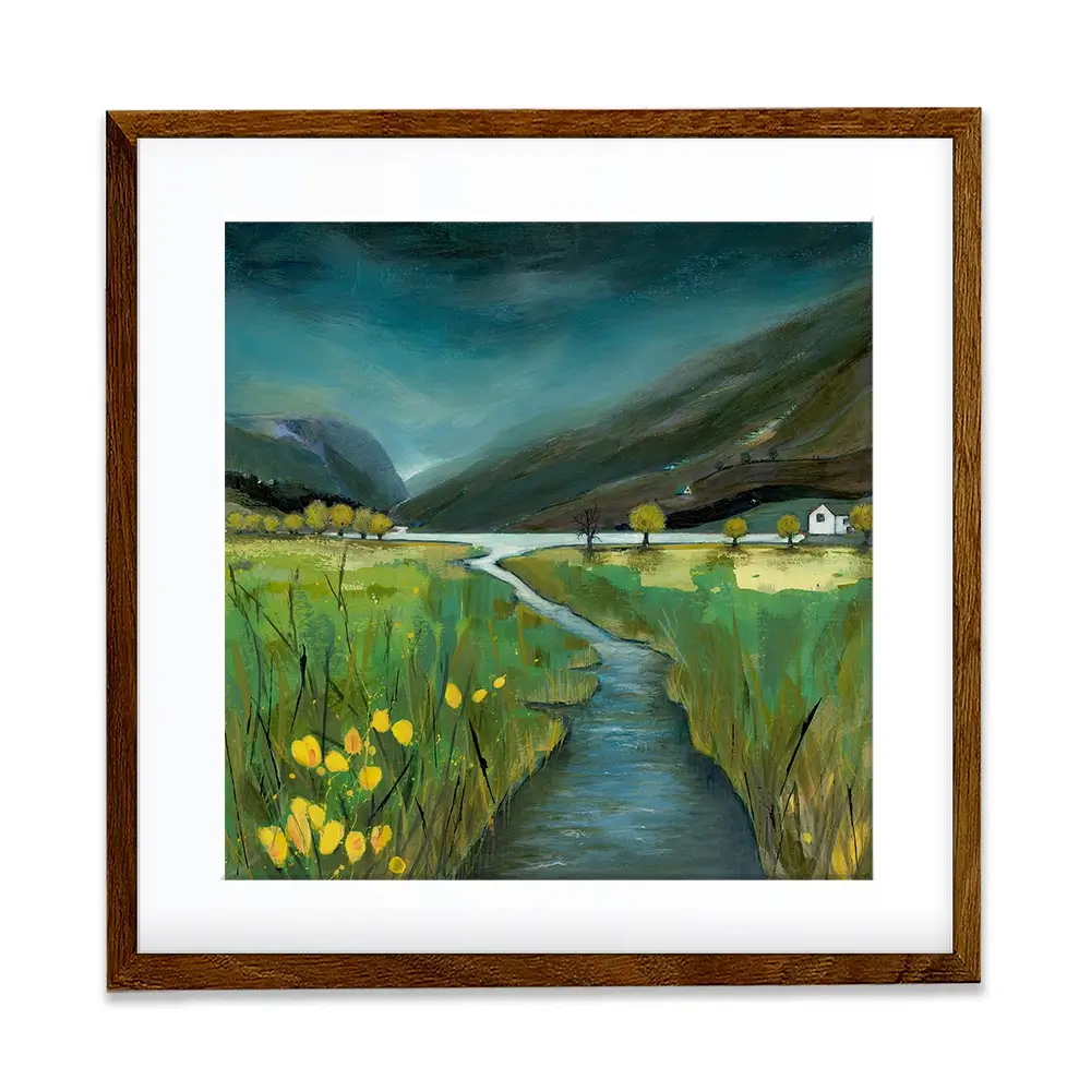 Evening Light Buttermere Square Framed Art Print Evening Light Buttermere Square Framed Art Print wall art product Karen Sutton
