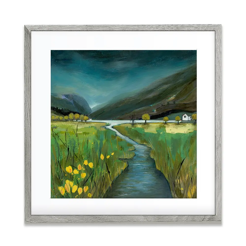Evening Light Buttermere Square Framed Art Print Evening Light Buttermere Square Framed Art Print wall art product Karen Sutton
