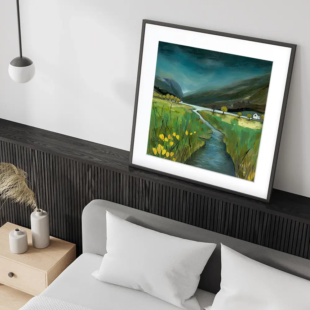 Evening Light Buttermere Square Framed Art Print Evening Light Buttermere Square Framed Art Print wall art product Karen Sutton