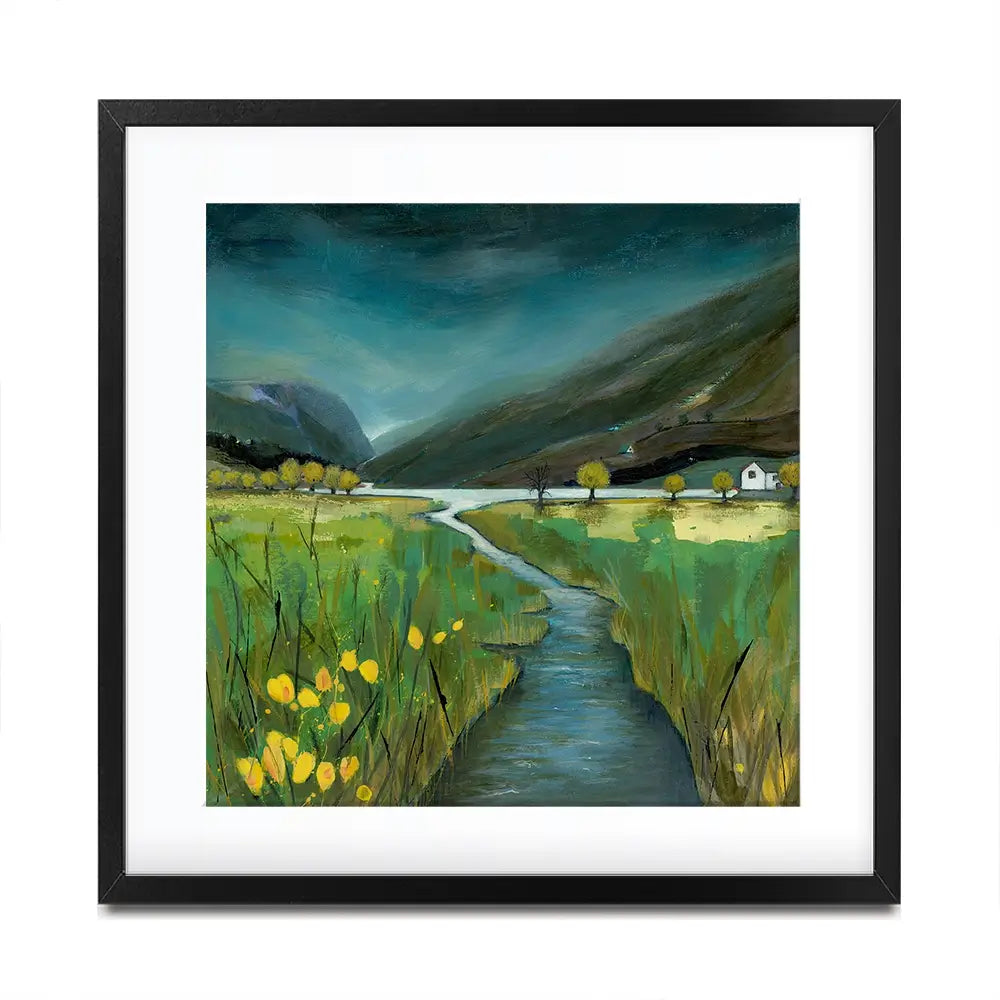 Evening Light Buttermere Square Framed Art Print Evening Light Buttermere Square Framed Art Print wall art product Karen Sutton