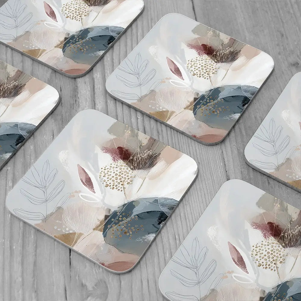 Evie Belle Abstract Coaster Set Evie Belle Abstract Coaster Set wall art product Bella Eve