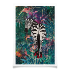Exotic Zebra Wearing Heels Art Print Exotic Zebra Wearing Heels Art Print wall art product Sarah Manovski