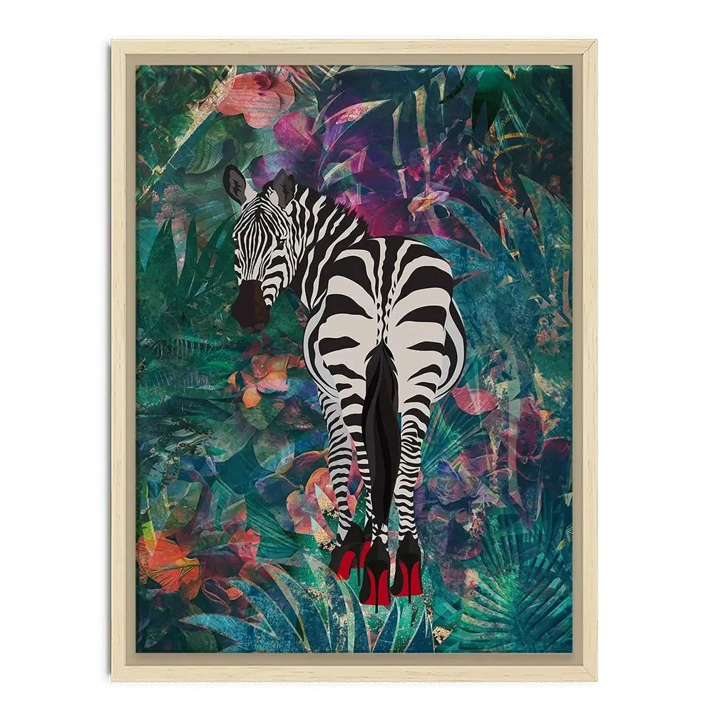 Exotic Zebra Wearing Heels Canvas Print Exotic Zebra Wearing Heels Canvas Print wall art product Sarah Manovski