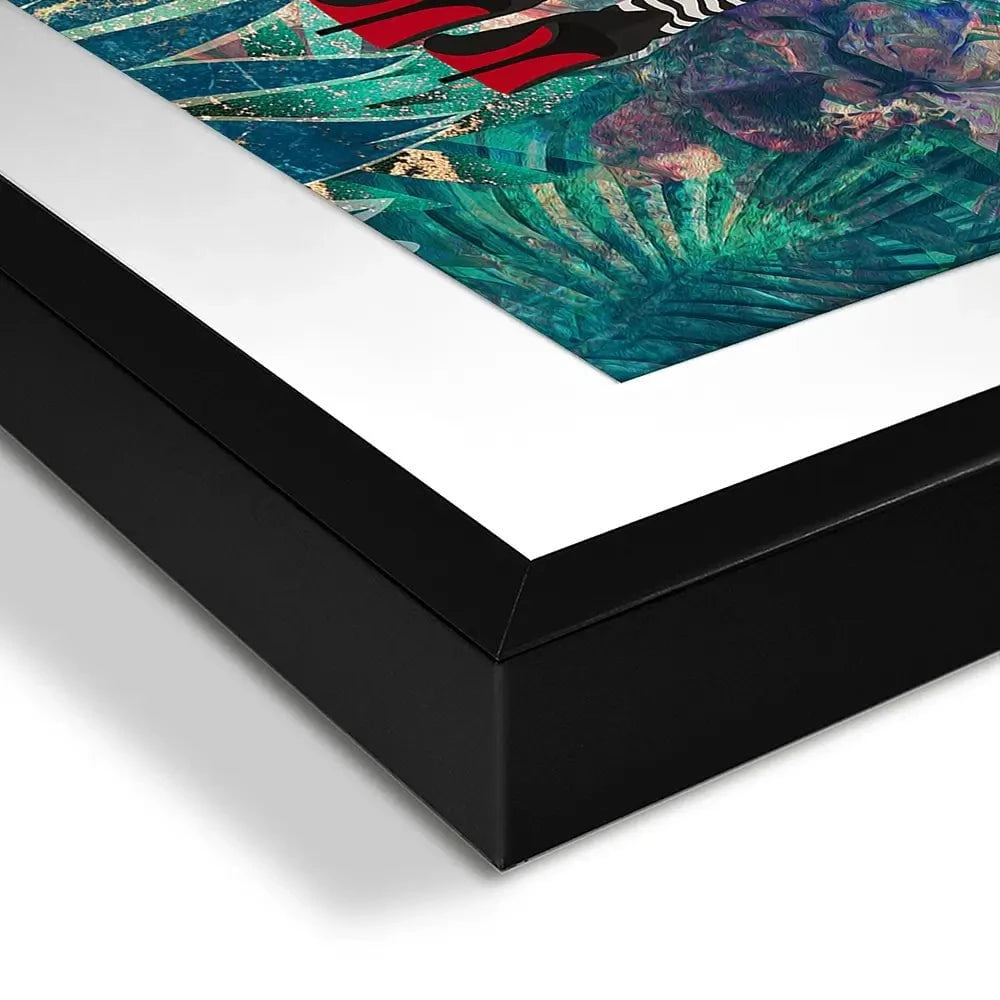 Exotic Zebra Wearing Heels Framed Art Print Exotic Zebra Wearing Heels Framed Art Print wall art product Sarah Manovski