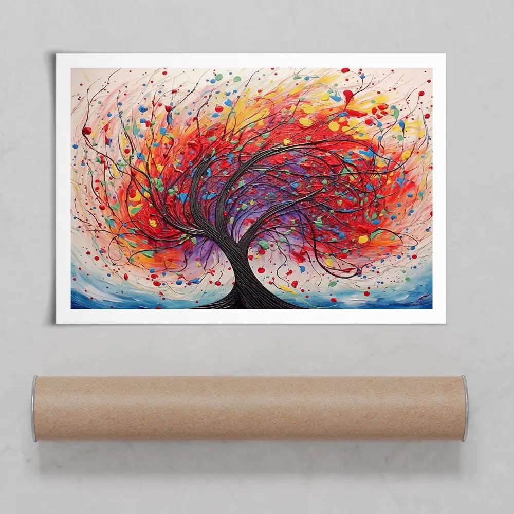 Expressionist Red Tree Art Print Expressionist Red Tree Art Print wall art product Lena Owens - Independent