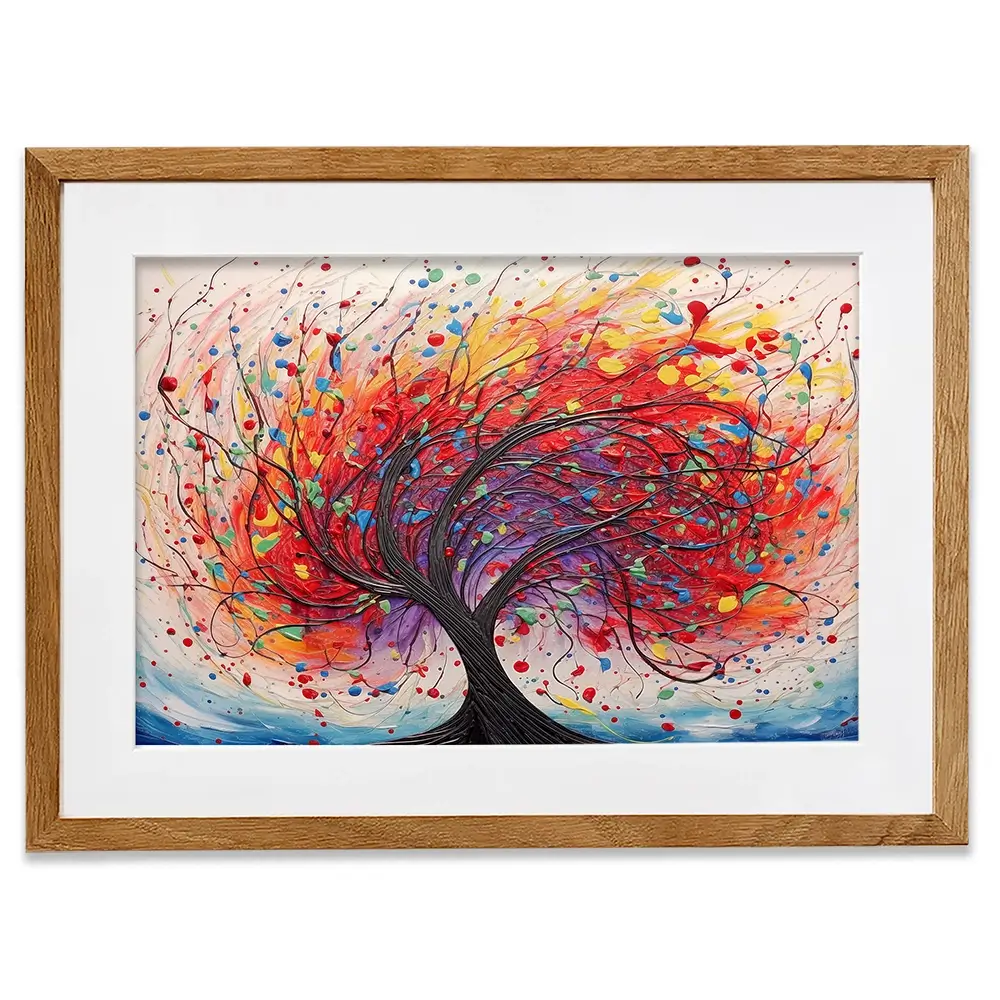 Expressionist Red Tree Framed Art Print Expressionist Red Tree Framed Art Print wall art product Lena Owens - Independent