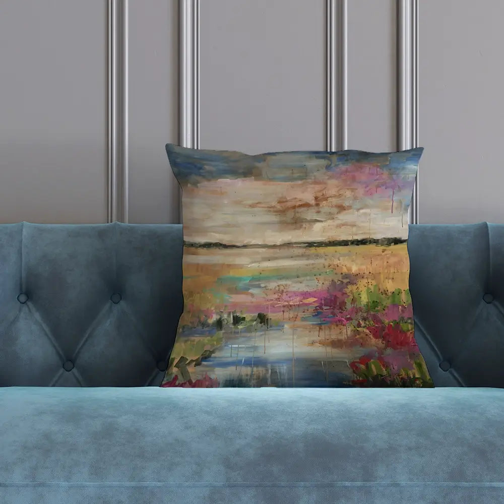 Expressionistic Marsh Cushion Expressionistic Marsh Cushion wall art product Tiffani Taylor - Independent