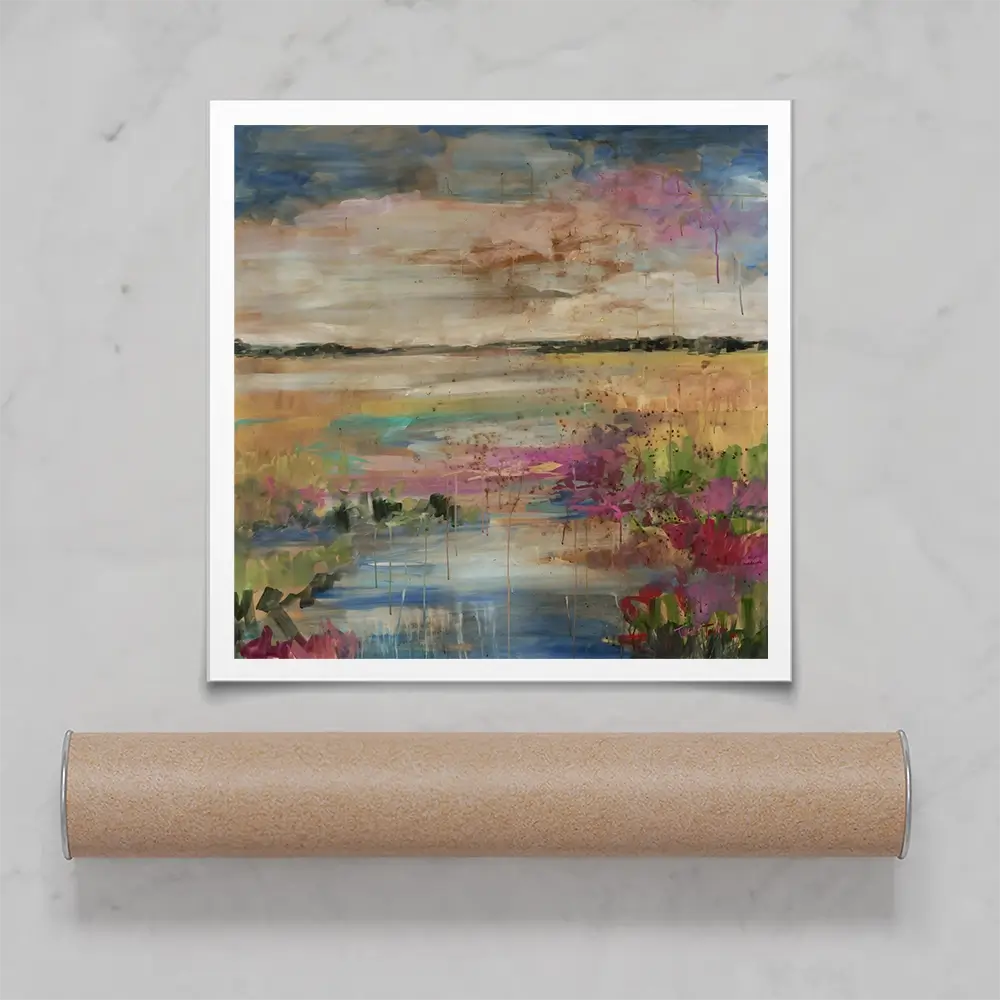 Expressionistic Marsh Square Art Print Expressionistic Marsh Square Art Print wall art product Tiffani Taylor - Independent