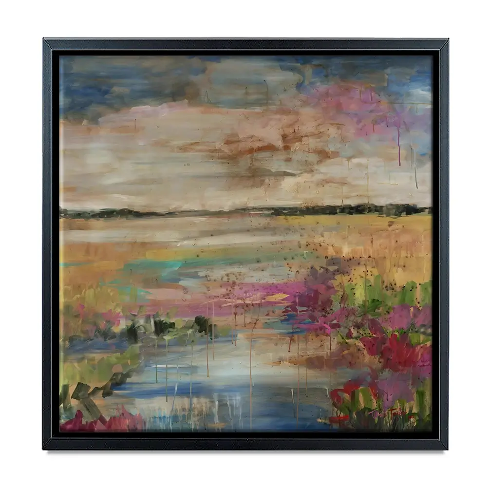 Expressionistic Marsh Square Canvas Print Expressionistic Marsh Square Canvas Print wall art product Tiffani Taylor - Independent
