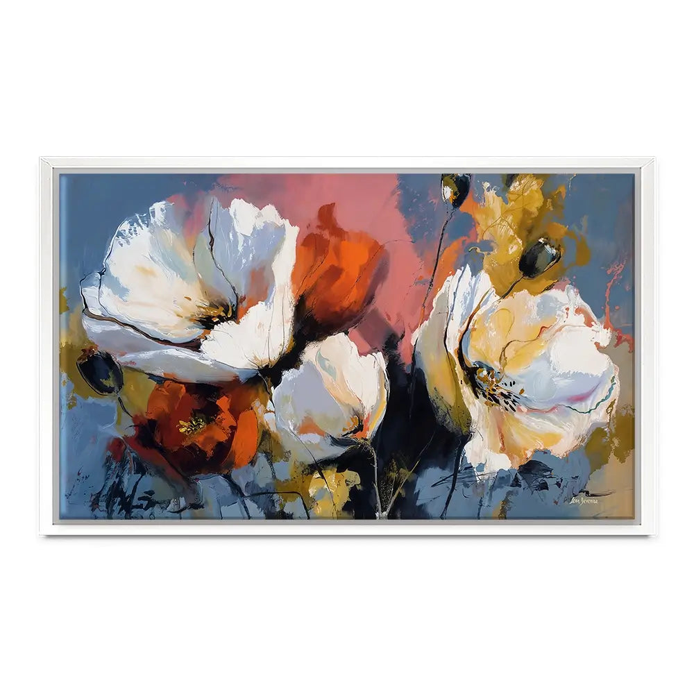 Expressive Abstract Floral Canvas Print Expressive Abstract Floral Canvas Print wall art product Leon Devenice
