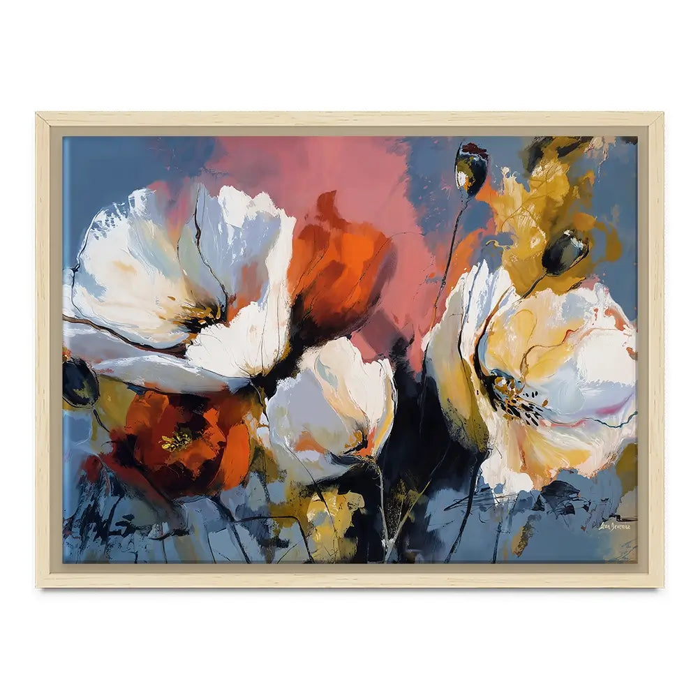 Expressive Abstract Floral Canvas Print Expressive Abstract Floral Canvas Print wall art product Leon Devenice
