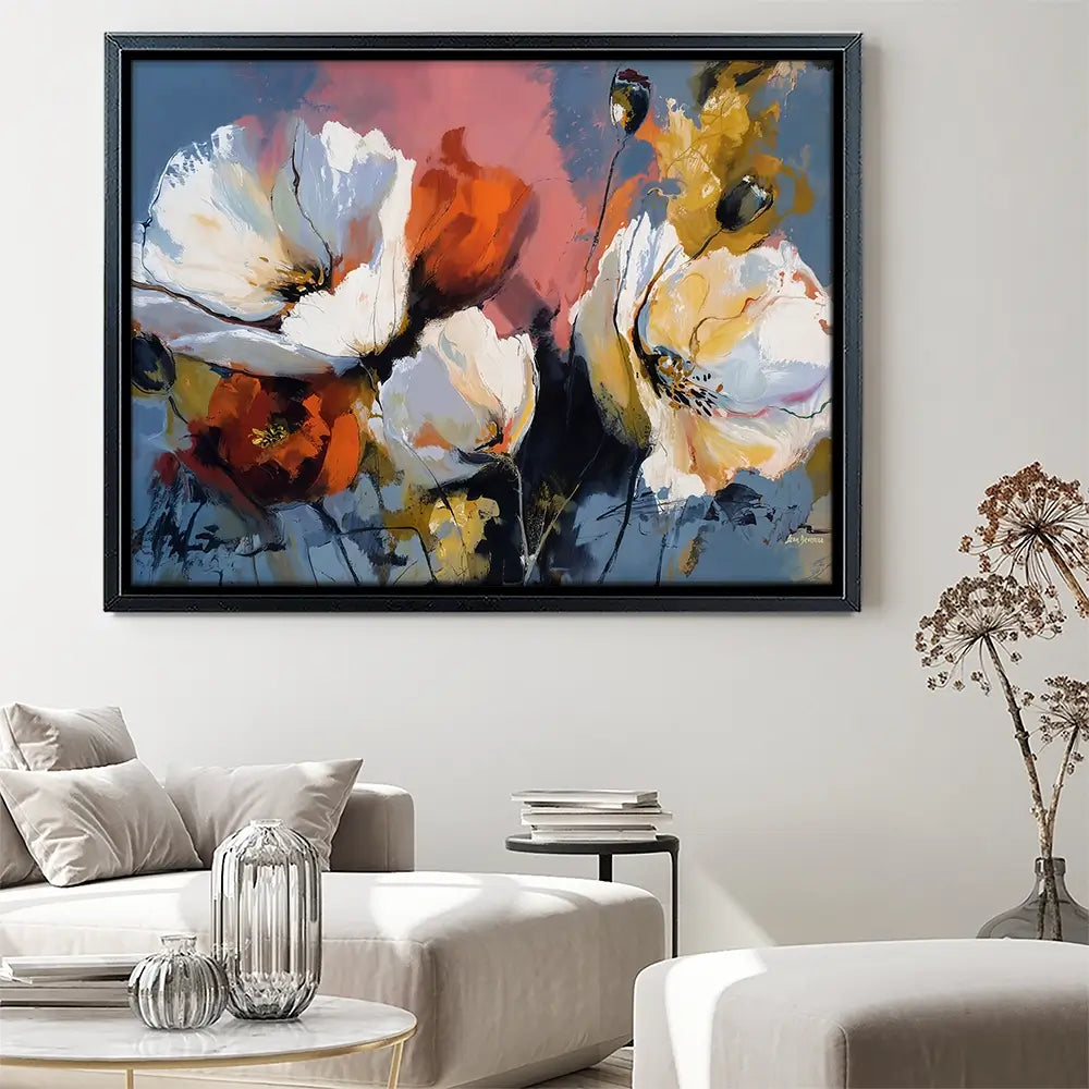 Expressive Abstract Floral Canvas Print Expressive Abstract Floral Canvas Print wall art product Leon Devenice