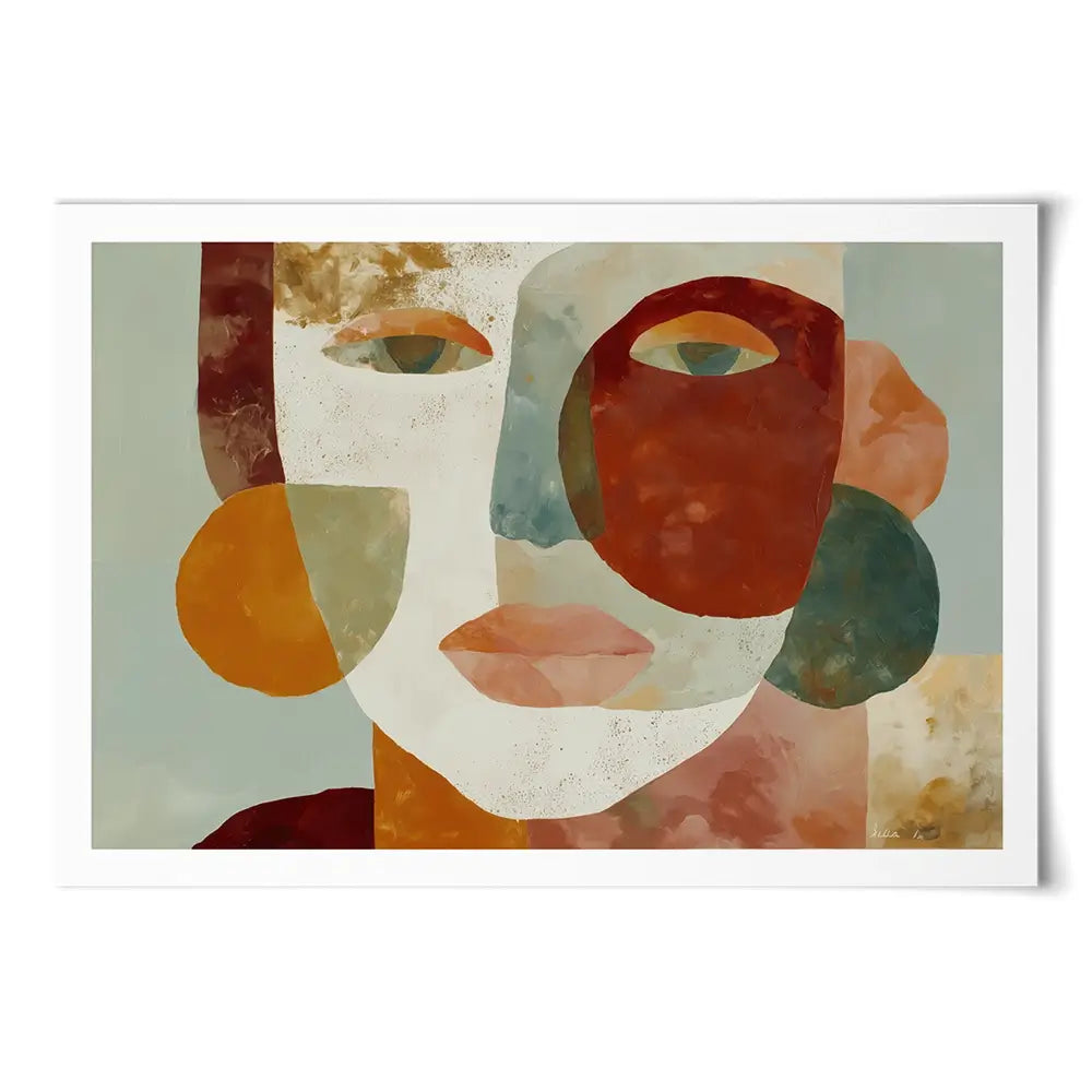 Face Of Shapes Art Print Face Of Shapes Art Print wall art product Chromatic Storm Studio