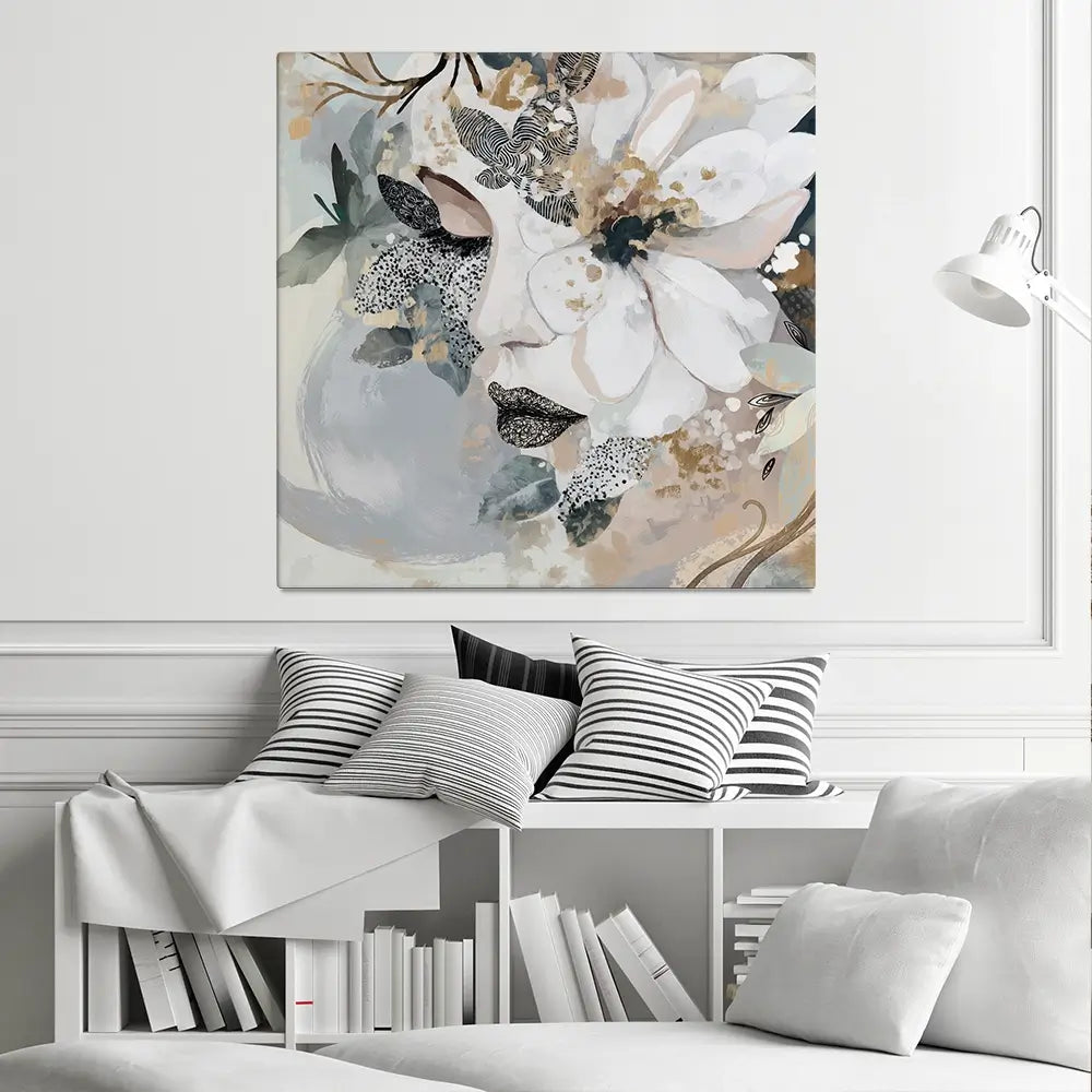 Fae Square Canvas Print Fae Square Canvas Print wall art product Bella Eve