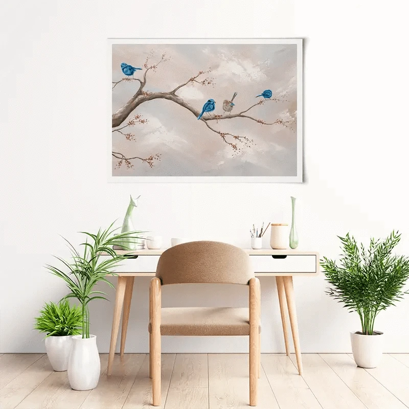 Fairy Wren Adventures Art Print Fairy Wren Adventures Art Print wall art product Isabella Karolewicz