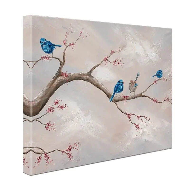 Fairy Wren Adventures Canvas Print Fairy Wren Adventures Canvas Print wall art product Isabella Karolewicz