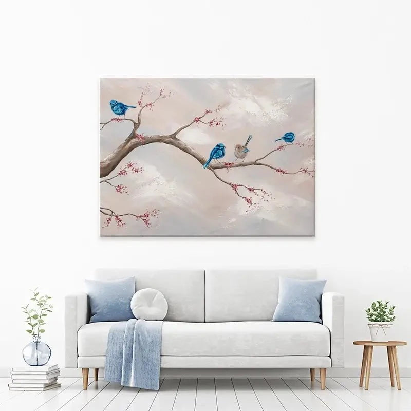 Fairy Wren Adventures Canvas Print Fairy Wren Adventures Canvas Print wall art product Isabella Karolewicz
