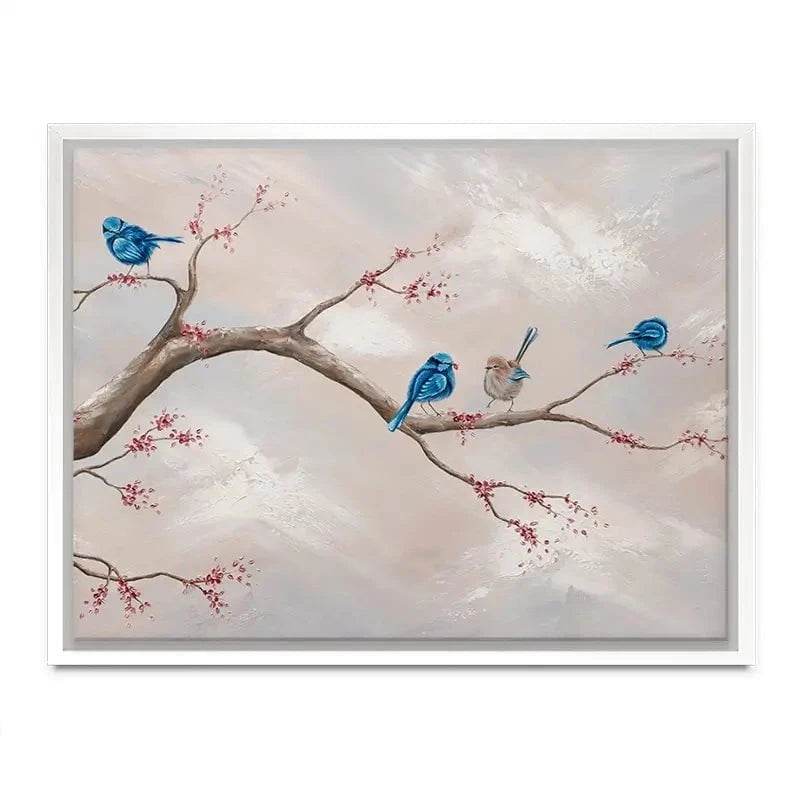 Fairy Wren Adventures Canvas Print Fairy Wren Adventures Canvas Print wall art product Isabella Karolewicz