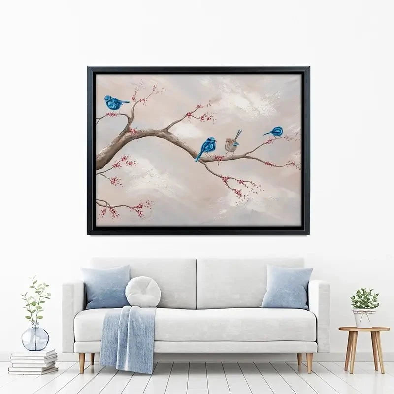 Fairy Wren Adventures Canvas Print Fairy Wren Adventures Canvas Print wall art product Isabella Karolewicz