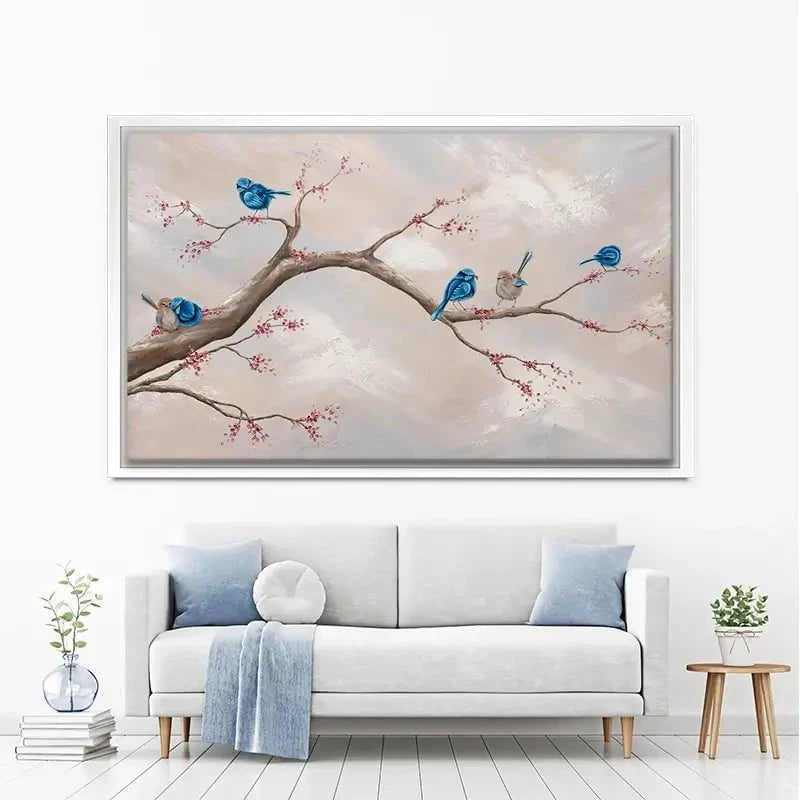 Fairy Wren Adventures Canvas Print Fairy Wren Adventures Canvas Print wall art product Isabella Karolewicz