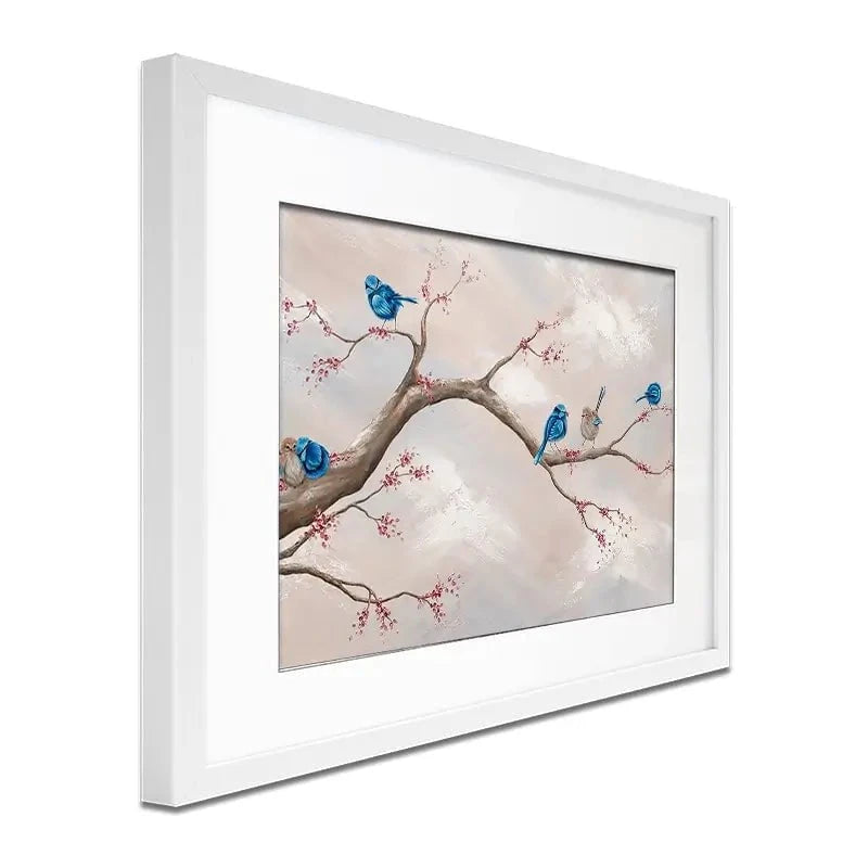 Fairy Wren Adventures Framed Art Print Fairy Wren Adventures Framed Art Print wall art product Isabella Karolewicz