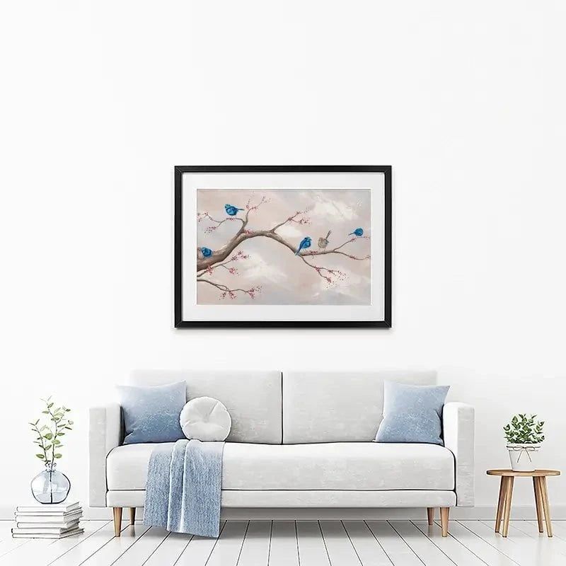 Fairy Wren Adventures Framed Art Print Fairy Wren Adventures Framed Art Print wall art product Isabella Karolewicz