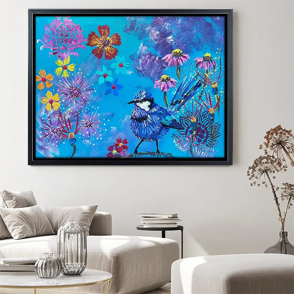 Fairy Wren Canvas Print Fairy Wren Canvas Print wall art product Jo Mulligan